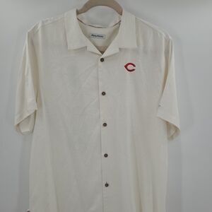 Tommy Bahama Camp Shirt Run Like You Stole It Embroidered‎ Panelback XXL